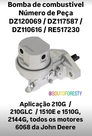 Bomba de transferência de combustível DZ120069 - SUB FOR DZ117587, DZ110616 OR RE517230