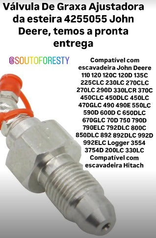 Valvula da esteira ajustadora com graxa 4255055 linha John Deere- nova